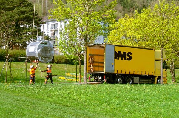 Spezialtransport mit Hubschrauber