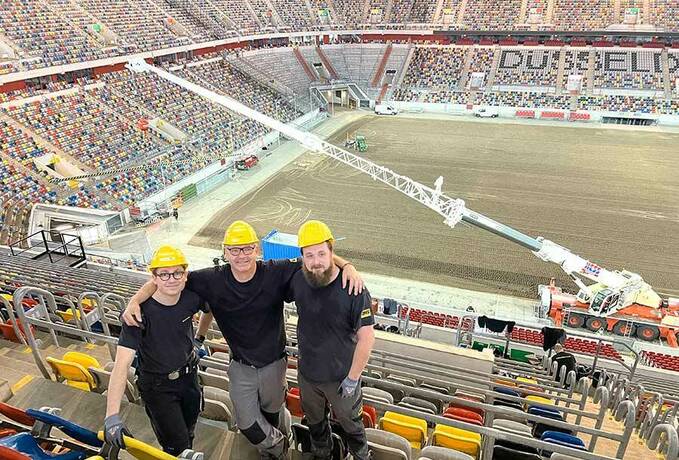 Beräumung Sitzbänke Düsseldorf Arena